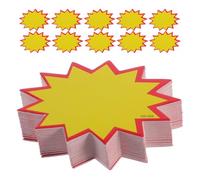 Générique 400pcs Étiquettes de Prix de Vente Réutilisables en Papier Jaune Effaçables Résistantes pour Magasins de Détail Design Éclatant et Réinscriptible
