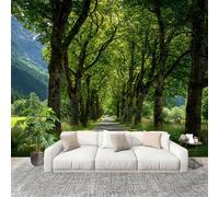 Générique 400x280 cm Seamless Join Easy Install Papier Peint Photo Paysages Naturels Paisibles Durable Waterproof Removable Mural 200x140 Cm Vert Papier Peint Anti-Stain Fresque Murale Grande