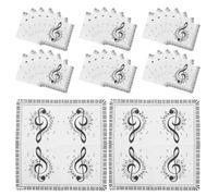 Générique 40pièces Lot de Serviettes Papier Décoratives à Motif Notes de Musique Jetables et Résistantes pour Fête et Mariage Entretien Facile et Ambiance Festive