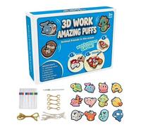 Générique 42-Piece Magic Paint Set For Kids - 3D Texture Bubble Paint Kit | Creative Arts & Crafts Gift For Boys & Girls | DIY Sensory Painting Set For Birthdays & Christmas