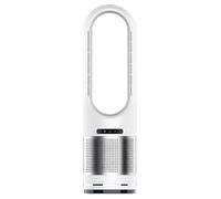 Générique 46 inch bladeless tower type dual-purpose fan, equipped with LED display screen, digital control panel, and timing function, white silver color