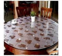 Générique 47cm Clear PVC Tablecloths Protector Waterproof/Oil-Proof Table Cover Plastic Desk Pads Round 1.5mm Round Transparent Tablcloth Suitable for Indoor and Outdoor Cover Plastic Table Pads