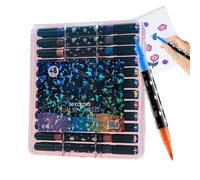 Générique 48/96 Glitter Markers Set - Tip Shimmer Art Pens With Effect | Watercolour Glitter Pens For Adult Colouring, Journaling, Card Making & DIY Crafts | 1 Pack