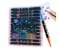 Générique 48/96 Glitter Markers Set - Tip Shimmer Art Pens With Effect | Watercolour Glitter Pens For Adult Colouring, Journaling, Card Making & DIY Crafts | 1 Pack