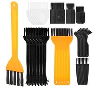 Générique 48 Brosses de Nettoyage pour Rasoir Électrique, Petite Brosse Multifonction en Plastique Noire, pour Poils de Barbe, Claviers et Interstices, Ensemble de 8 Modèles X 6 Pièces,