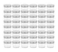 Générique 48 pcs Pots à Confiture avec couvercles argentés Verre 110 ML,Maison & Jardin, Arts de la Table & Arts culinaires, Stockage des Aliments, Pots à Miel, Argent (Poids 7.27KG)