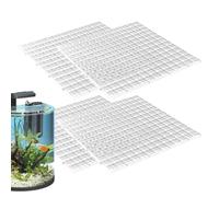 Générique 4er Set Aquarium Abdeckgitter 30x30cm - Modulare PC-Abdeckung Für Verschiedene Beckengrößen | Robuster Springschutz Für Fische & Isolationstrenner | Einfache Montage, Weiß/Schwarz