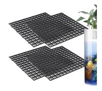 Générique 4er Set Aquarium Abdeckgitter 30x30cm - Modulare PC-Abdeckung Für Verschiedene Beckengrößen | Robuster Springschutz Für Fische & Isolationstrenner | Einfache Montage, Weiß/Schwarz