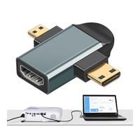 Générique 4K Mini & Male to Female Splitter Adapter Cable | 4K@3 | Includes Mini (Type C) & (Type D) Connectors, 1-in-2 Out Signal Splitter, Supports Up To 4K@30Hz HD Resolutio