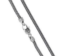 Générique 4mm Collier for Femmes et Hommes, Collier Vajra, Chaîne en Forme de Queue de Renard, Collier Fouet D'équitation Vintage, Chaîne en Argent for Hommes(50cm)