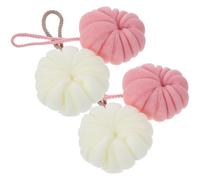 Générique 4pcs Boules de Bain en Pe, Éponges de Bain Pratiques et Exfoliantes, Mousse Riche Gommage Corporel à Domicile