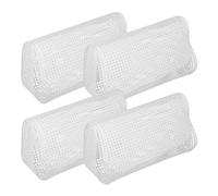 Générique 4pcs Canevas Plastique Blanc pour Paquet Crochet, Maille Plastique à Coudre Trous Nets, Design Créatif Adapté aux Débutants pour Projets Tricot et Broderie