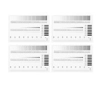 Générique 4pcs Détection des Défauts de Transparence en Plastique Blanc Outil de Profil de Jauge et Carte de Comparaison des Défauts pour Construction et Fabrication