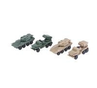 Générique 4PCS Échelle 1/144 BM21 Soviétique Lanceur de Fusée Italie Centaure B1 Réservoir 4D Bille en Acier Jouets Militaires, Militaire Modèle Kit de Construction
