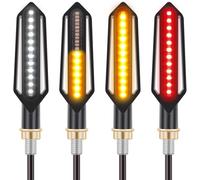 Générique 4PCS Indicateurs De Moto Couleurs Clignotants Témoins De Tournage Feux de Course Feux De Frein 12V pour Moto