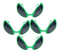 Générique 4pcs Lunettes Fantaisie Extraterrestre en Plastique pour Fête à Thème et Anniversaire, Accessoires de Déguisement Décoratifs