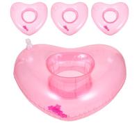 Générique 4pcs Porte-gobelet Gonflable de Cœur en PVC, Facile à Gonfler et Stable pour Fête la Plage Bord de Mer