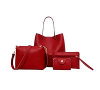 Générique 4PCS / Set Femmes Sacs - Pourse en cuir de mode | Sacs fourre-tout pour carte portable Set | Plusieurs couleurs, type carré horizontal, fourre-tout à plusieurs usage