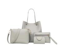 Générique 4PCS / Set Femmes Sacs - Pourse en cuir de mode | Sacs fourre-tout pour carte portable Set | Plusieurs couleurs, type carré horizontal, fourre-tout à plusieurs usage