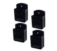 Générique 4pcs Support Mural pour Télécommande en Plastique Léger, Organisateur Multifonctionnel pour Salon et Bureau, Étui Réutilisable sans Perçage, Noir