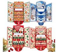 Générique 4PcsWaterfall ChristmasGift CardBooklet, Pull-Out GiftCard BookletChristmas (4Pcs B)