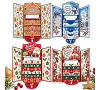 Générique 4PcsWaterfall ChristmasGift CardBooklet, Pull-Out GiftCard BookletChristmas (4Pcs C)