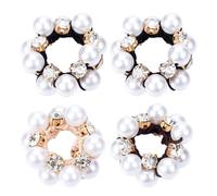 Générique 4pièces Élastiques Cheveux avec Perles et Strass Lot de Bandeaux pour Queue de Cheval Accessoires Cheveux sans Marque