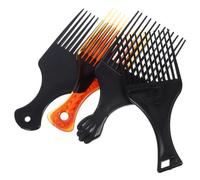 Générique 4pièces Peigne à Cheveux Afro Set De Peignes à Dents Larges Plastique Pour Hommes Coiffure Et Style De Cheveux Crépus Et Bouclés