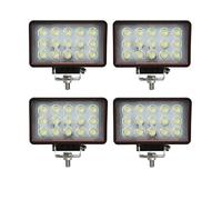 Générique 4x 45W 12/24V LED Feux Phares De Travail Rectangulaire Projecteur Faisceau Flood pour Bateau Agricole 4x4 Camion Marque E9