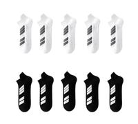 Générique 5/10 Pairs Unisex Low-Cut No-Show Sports Socks, Anti-Slip Thickened White No Show Sock for Men (10PCS-A)