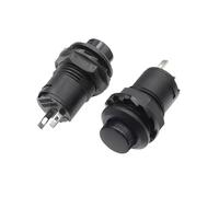 Générique 5/20 pièces auto-verrouillage/interrupteurs à bouton-poussoir momentanés DS228 DS428 12mm interrupteur à bouton-poussoir OFF-ON DS-228 DS-428(Black,Self locking,20PCS)