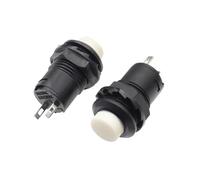 Générique 5/20 pièces auto-verrouillage/interrupteurs à bouton-poussoir momentanés DS228 DS428 12mm interrupteur à bouton-poussoir OFF-ON DS-228 DS-428(Whtie,Self locking,20PCS)