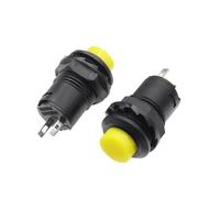 Générique 5/20 pièces auto-verrouillage/interrupteurs à bouton-poussoir momentanés DS228 DS428 12mm interrupteur à bouton-poussoir OFF-ON DS-228 DS-428(Yellow,Self Reset,6PCS)