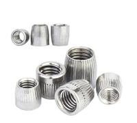 Générique 5 à 20 écrous coniques en acier inoxydable 304 M6 M8 M10 M12, moletés, expansion par implosion, antidérapants, bouchon à vis rond, écrou de verrouillage en métal, matériel(M6-20pcs)