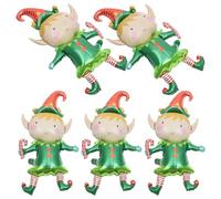 Générique 5 Ballons et Aluminium Vert Thème Clown Résistants la Déchirure Faciles à Appliquer pour Décoration de Fête de Noël Fête pour Centre de Table