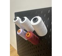 Générique 5 Crochets Compatible IKEA Skadis, Support pour Cônes Fil à Coudre - Accessoire IKEA Skadis - Blanc