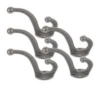 Générique 5 Crochets Muraux en Fonte Rétro Double Tête Patères Murales Multifonctionnelles Design Attrayant Style Ferme pour Suspendre Manteaux et Serviettes sans Perçage