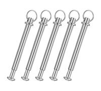 Générique 5 Ensembles Kit de Réparation pour Réparation Facile D'éventails Portables Rivets et Écrous en Acier Inoxydable Argenté Accessoires Ronds Bien Polis pour Éventail Pliant