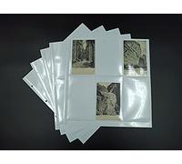 Générique 5 Feuilles Safe Fond Blanc pour Cartes Postales Anciennes / 12 Cases Verticales (pour classeur Format 33cmsx33cms)