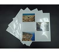Générique 5 Feuilles Safe Fond Blanc pour Cartes Postales Modernes / 12 Cases Horizontales (pour classeur Format 33cmsx33cms)