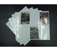 Générique 5 Feuilles Safe Fond Blanc pour Cartes Postales Modernes / 12 Cases Verticales (pour classeur Format 33cmsx33cms)