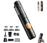 Générique 5-in-1 Smart Handheld Vacuum Cleaner Kit,Car Portable Dust Cleaner with 15kPa Strong Suction,Rechargeable Type-C Mini Cordless Vacuum Cleaner Inflatable Pump Function for Home,Sofa (Black)