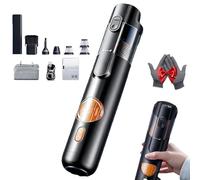 Générique 5-in-1 Smart Handheld Vacuum Cleaner Kit, Cordless Mini Vacuum with 15kPa Strong Suction, Rechargeable Type-C Portable Dust Cleaner, for Car, Home, Sofa, Inflatable Pump Function (Black)