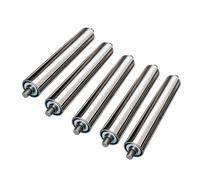 Générique 5 Pack Galvanized Steel Conveyor Rollers for Conveyors, 25mm Diameter, 500mm Length - Industrial Bearing Replacement for Factories & DIY Projects