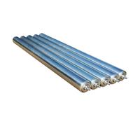 Générique 5 Pack Stainless Steel Non-Powered Conveyor Roller, 33in Length, 1in Diameter, Ideal for Woodworking, Pet Enclosures, Replacement Conveyor Belt Roller (Total Length 25.2in)