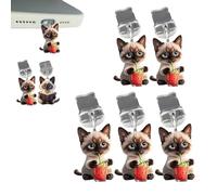 Générique 5 Pcs Cute Cat Shaped Phone Plug for Most iPhone & Type-C,Adorable 2D Flat Acrylic Charging Port Cover,Stylish Cat Shape Port Cap Protector Decoration (Style B, for Type-C)