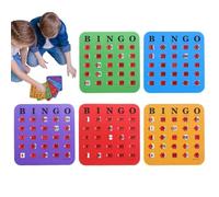 Générique 5 Pcs Shutter Slide Bingo Cards, Reusable Fingertip Game | 5 Pieces Shutter Slide Bingo Cards, Reusable Fingertip Logic Game for School Office Gatherings Family Travel Camping Home