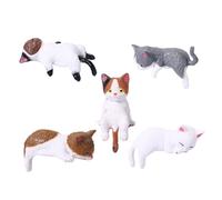 Générique 5 Pieces Cat Statue, Small Cute Animal Car Ornament, Kitten Computer Monitor Decor, for Desk Shelf Living Room Bedroom Office Truck SUV Vehicle Dashboard Computer Women Girls