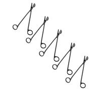Générique 5 Pièces Ciseaux à Mèche pour Bougie en Acier Inoxydable Noir Mat Tête Demi-Ronde, Coupe Sécurisée Mèche pour Dîners Intimes et Toutes Occasions