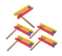 Générique 5 Pièces Cliquets Rotatifs Bois Instrument de Percussion à Clair pour Fêtes Anniversaire Événements et Familiaux